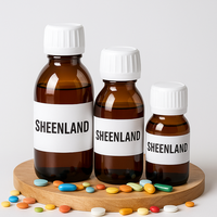 Flacon en verre brun cylindrique pour médicaments avec bouchon à vis anti-fuite, disponible en 30 ml, 60 ml, 100 ml, 125 ml, 150 ml, 200 ml, 250 ml, 300 ml, 500 ml