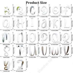 Pegatinas de Pared de Acrílico con Letras Inglesas, Pegatinas Decorativas para el Hogar, Pegatinas de Pared con Espejo, Diseño de Letras Lindas y Gruesas, Venta al por Mayor - Product Image 3