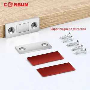 Kuat Solid Ultra-Thin Magnetic Pintu Catcher Kabinet Lemari Pintu Tak Terlihat Magnet Kait CSQ005-1-W