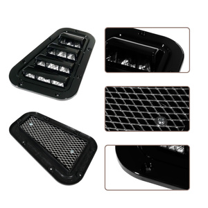 Accesorios para Automóviles, Rejillas de Ventilación para Capó Estilo KBX, Compatibles con <span class=keywords><strong>Land</strong></span> <span class=keywords><strong>Rover</strong></span> Defender 1987-2016, Acero Negro IP67, 5 Juegos, Defender 110 <span class=keywords><strong>1997</strong></span> - Product Image 2
