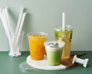 Gobelets en plastique transparent jetables PET de 16 oz avec couvercles, imprimés avec un logo personnalisé, pour matcha, bubble tea, soda, café glacé - Product Image 5