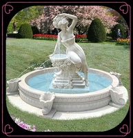 Cascade en pierre jaune cantera fontaines en pierre fontaines en pierre antiques fontaine murale d'eau en marbre extérieure pour la déco de jardin