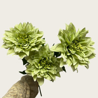 Dahlias artificielles réalistes au toucher naturel, tiges de fleurs de dahlias artificielles pour centres de table de mariage DIY, décoration intérieure, vente en gros
