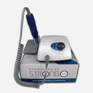 दंत मजबूत कार्बन ब्रश पॉलिशिंग मशीन और एक हैंडपीस 210 + 105l डेन्चर चीन में बने पैर पेडल के साथ नक्काशी - Product Image 6