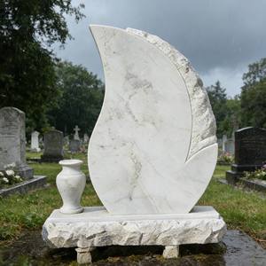 Monuments funéraires en granit blanc, pierres tombales polies, qualité export, marbre européen moderne pour cimetière - Product Image 3