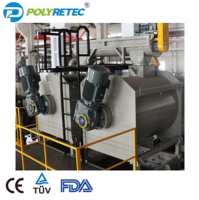 Cuve de lavage à chaud Polyretec pour usine de recyclage PP/PE/ABS/PS/HIPS/PA/PC/PVC, capacité 2000 kg/h