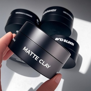 Envase para Productos Capilares Club Matte Clay 80g, Tarro de Plástico PET Negro Mate con Tapa Negra Mate Personalizada - Product Image 2