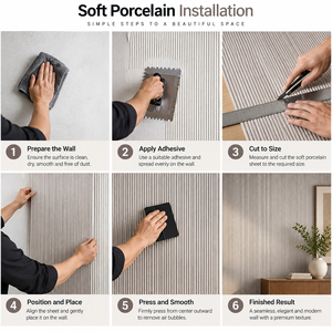 Lámina <span class=keywords><strong>de</strong></span> Porcelana Suave Eco MCM con Patrón Lineal Acanalado, Revestimiento <span class=keywords><strong>de</strong></span> Pared Ligero y Flexible <span class=keywords><strong>para</strong></span> Proyectos <span class=keywords><strong>de</strong></span> Renovación Exterior <span class=keywords><strong>de</strong></span> Viviendas - Product Image 6