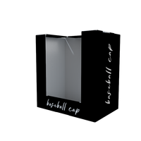 Boîte en carton personnalisée pour casquette de baseball, emballage de voyage pour chapeau avec fenêtre en PVC, vente en gros