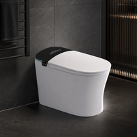 WC monobloc avec bidet intégré et télécommande, norme européenne, à évacuation en S