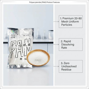 Floculante Eficiente Secco CAS 9003-05-8, Poliacrilamida Aniónica y Catiónica <span class=keywords><strong>PAM</strong></span> con 99.8% de Pureza y Peso Molecular de 8-16M para Uso Industrial - Product Image 3