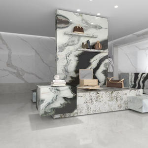 Losas de mármol Dalmata de lujo, diseño de sala de estar, Panda blanco, cebra, Brasil - Product Image 2