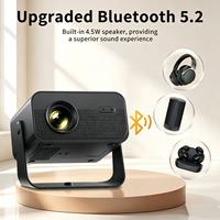 Nouveau projecteur LCD H6P 1080P compatible 4K, lampe LED intelligente Android, home cinéma 3D intégré, portable pour chambre et mur