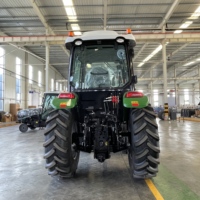 Tracteur agricole compact 50 CV 4x4 avec chargeur frontal, moteur personnalisé, pneus pour gazon et pneus radiaux, certifié EPA pour les exploitations agricoles moyennes et grandes aux États-Unis