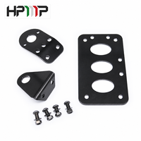 Support universel de plaque d'immatriculation latérale pour moto avec support de feu arrière LED et cadre de plaque