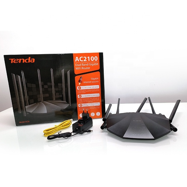Tenda Router Ac23 Ac2100 Wireless Wifi Router 5G Dual Band Gigabit Wifi Router With 802.11Ac Wave 2