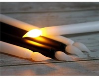 11 Zoll Lange Konische LED-Kerzen in Verschiedenen Farben 2,1 Durchmesser Warme Flammenlose Fernbedienbare Plastikkerzen zur Dekoration YS