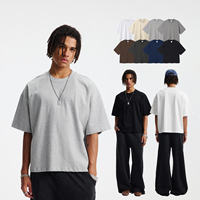 Sommerliche, hochwertige 275G Plus Size Herren Cropped Boxy T-Shirts – Oversized Baumwoll-T-Shirts für Herren – Hochwertige Freizeit-T-Shirts für Herren