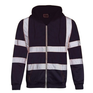 Sudadera con Capucha Reflectante a Rayas para Hombre, con Bloques de Color, Cierre de Cremallera, Ropa de Seguridad para Trabajadores de Saneamiento - Product Image 3