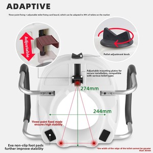 Asiento Elevador <span class=keywords><strong>de</strong></span> Inodoro Good Step Clase I para Personas <span class=keywords><strong>Mayores</strong></span>, Mujeres Embarazadas y Rehabilitación, con Pasamanos Desmontables - Product Image 2