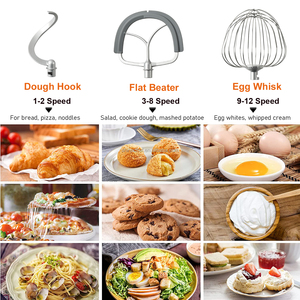 เครื่องผสมอาหารแบบตั้งโต๊ะขนาดเล็ก 16 ลิตร 2800 วัตต์ เกียร์โลหะ มอเตอร์ทองแดง ทำงานต่อเนื่อง 24 ชั่วโมง ได้รับการรับรอง GS CB CE ETL BSCI รับผลิตแบบ OEM ODM - Product Image 5