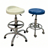 Chaise de laboratoire antistatique ESD en fibre de verre, tabouret de travail en plastique FRP réglable en hauteur avec repose-pieds, vente en gros