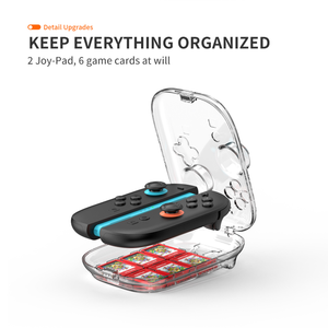 Nintendo स्विच के लिए पीसी पारदर्शी क्रिस्टल केस 2 जॉय पैड कॉन चुंबकीय सुरक्षात्मक शेल कवर - Product Image 3