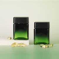 Pot en verre carré pour pilules et suppléments de 30 ml, 60 ml, 90 ml, 110 ml, flacon pharmaceutique pour comprimés avec couvercle à vis, conteneur pour capsules de vitamines
