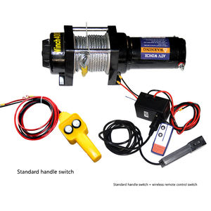 12v/24v כננת חשמלית אוטומטית 200/300/400lbs חבל פלדה כבד חבל פלדה בלם הידראולי 10 מטר גובה הרמה מנוף בנייה - Product Image 3