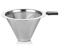 Machine à café en verre avec filtre en acier inoxydable, goutteur de café, cafetière en verre avec filtre Permanent