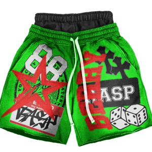 Pantaloncini Vintage Lavati Personalizzati OEM con Doppia Fascia in Vita |   Pantaloncini da uomo streetwear retrò di tendenza |   Direttamente dal Produttore e Basso MOQ - Product Image 4