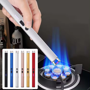 KY SCHLUSSVERKAUF Kerzenfeuerzeug Usb wiederaufladbar winddicht Lichtbogen-Zündung BBQ-Metallherd elektrisches Feuerzeug - Product Image 1