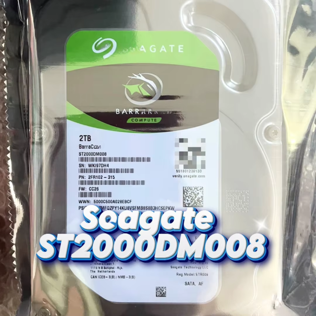 Used 2TB Internal Hard Drive HDD for Computer Desktop PC Laptop ST2000DM008 Storage