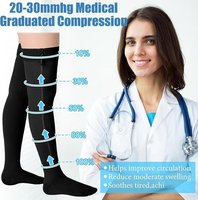 Chaussettes de compression à fermeture éclair en spandex, absorbant la transpiration, résistantes à la friction, pour le sport