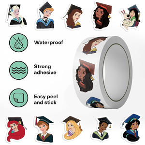 500 Fogli/Volume Adesivi <span class=keywords><strong>Disney</strong></span> Princess per la Stagione di Laurea, Nastro Decorativo per Fai da Te, Sigillatura Buste e Scrapbooking - Product Image 5