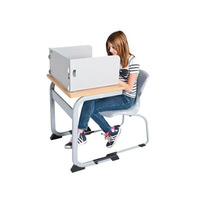 Meubles scolaires modernes, table d'école, bureau de classe, bureau d'élève avec panneau de confidentialité en plastique, séparateur de bureau