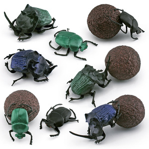 Modello animale di insetto simulato scarabeo stercorario scarabeo bambini giocattolo educativo Sandbox decorazione - Product Image 2