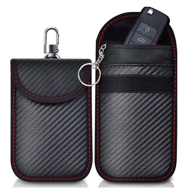Carbon Fiber Waterproof Faraday Bag Rfid Signal Blocking Pouch Faraday Bag for Car Key
