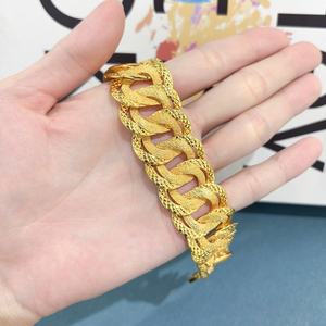 Pulsera de Cadena Chapada en Oro de 24K de Jxx Fashion, Pulseras con Dijes Modernas al por Mayor para Unisex, Regalos de Boda Religiosos de Aleación de Cobre - Product Image 4