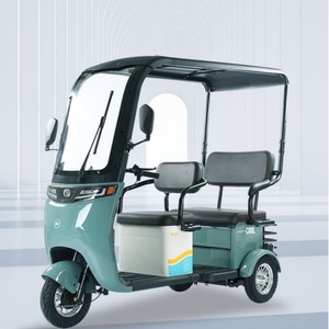 Tricycle électrique pour passagers, scooter à trois roues à carrosserie ouverte avec pare-brise - Product Image 6