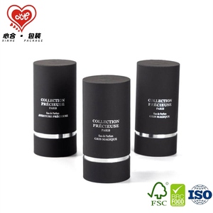 Caja de Perfume árabe de gran oferta con lámina caliente plateada Caja redonda negra de alto lujo para botella de Perfume 50ml - Product Image 3