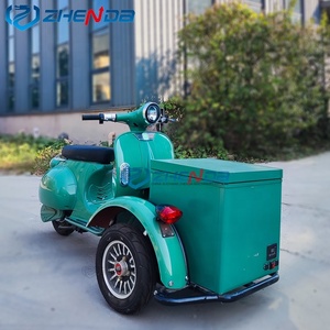 Chariot alimentaire de style moderne, chariot vert personnalisé avec congélateur, chariot de restauration rapide électrique - Product Image 4