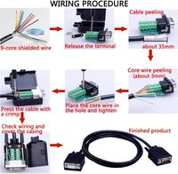 Conector de ruptura hembra Aismartlink DB9, DB9 sin soldadura RS232 serie a puerto de 9 pines adaptador de terminal Placa de ruptura