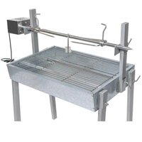 Rôtissoire extensible au charbon de bois pour barbecue