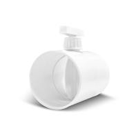 Nouvelle vanne de retenue ronde en plastique pour conduit, vanne d'air manuelle pour ventilateur d'extraction de salle de bain en PVC