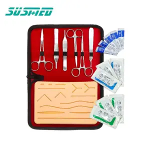 Kit de pratique de coussinets de suture chirurgicaux Module de pratique de la peau Kit de suture avec kit d'outils de suture de coussinets de pratique de formation