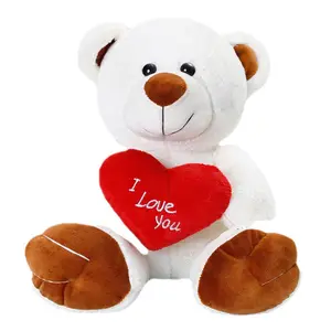 Luxury Custom Red Heart Teddy Bear Unisex Plush Toy PP Cotton Filling Eco-Friendly Gift Valentine's Day ODM Supply Toy Story