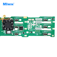 Plat Belakang HDD MIWIN Custom Baru 2U 12 Bay SAS SATA Koneksi Langsung PCIE 4.0 12Gb NVMe