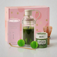 Ensemble de voyage en verre borosilicate résistant à la chaleur avec impression de logo OEM, shaker à matcha, prix de gros
