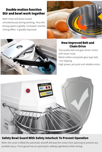 Maquina Amasadora De Pan <strong>Masa</strong> Industrial <strong>Harina</strong> 50 Panaderia Horizontal Pizza Tortilla Spiral Bread Dough Mixer Kneading Machine - Product Image 5